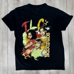 100% Cotton TLC Black Graphic Medium T-Shirt